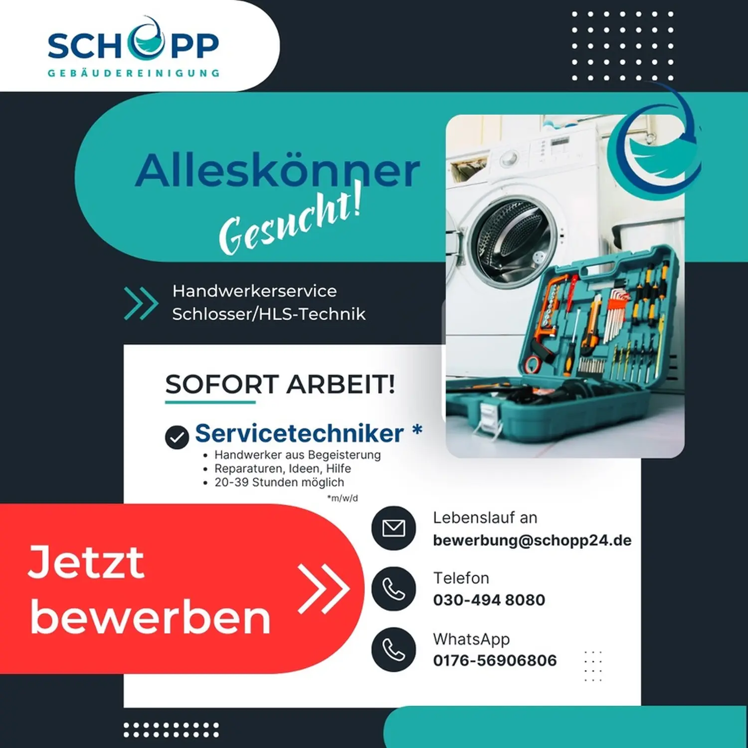 Flyer der Schopp Gebäudereinigungs GmbH