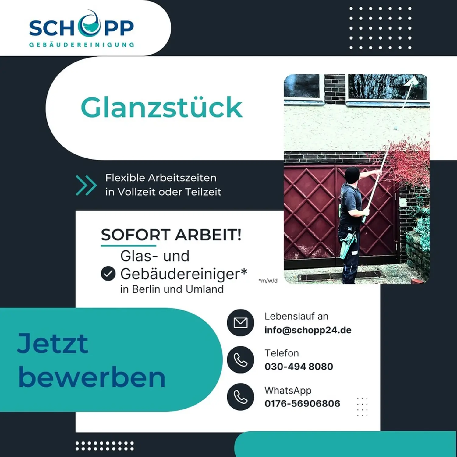 Flyer der Schopp Gebäudereinigungs GmbH
