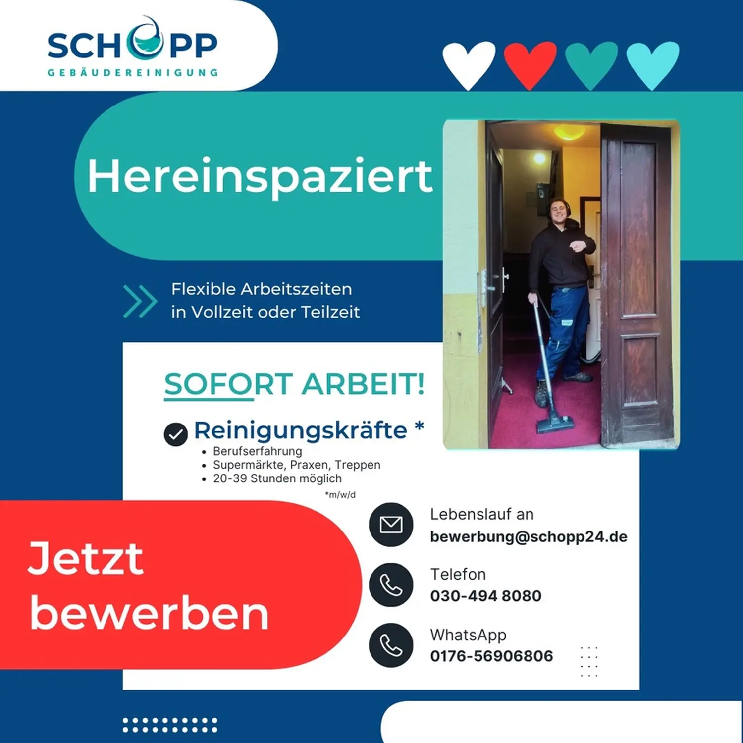 Flyer der Schopp Gebäudereinigungs GmbH