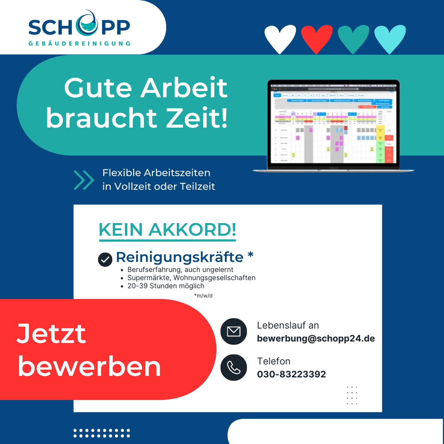 Flyer der Schopp Gebäudereinigungs GmbH
