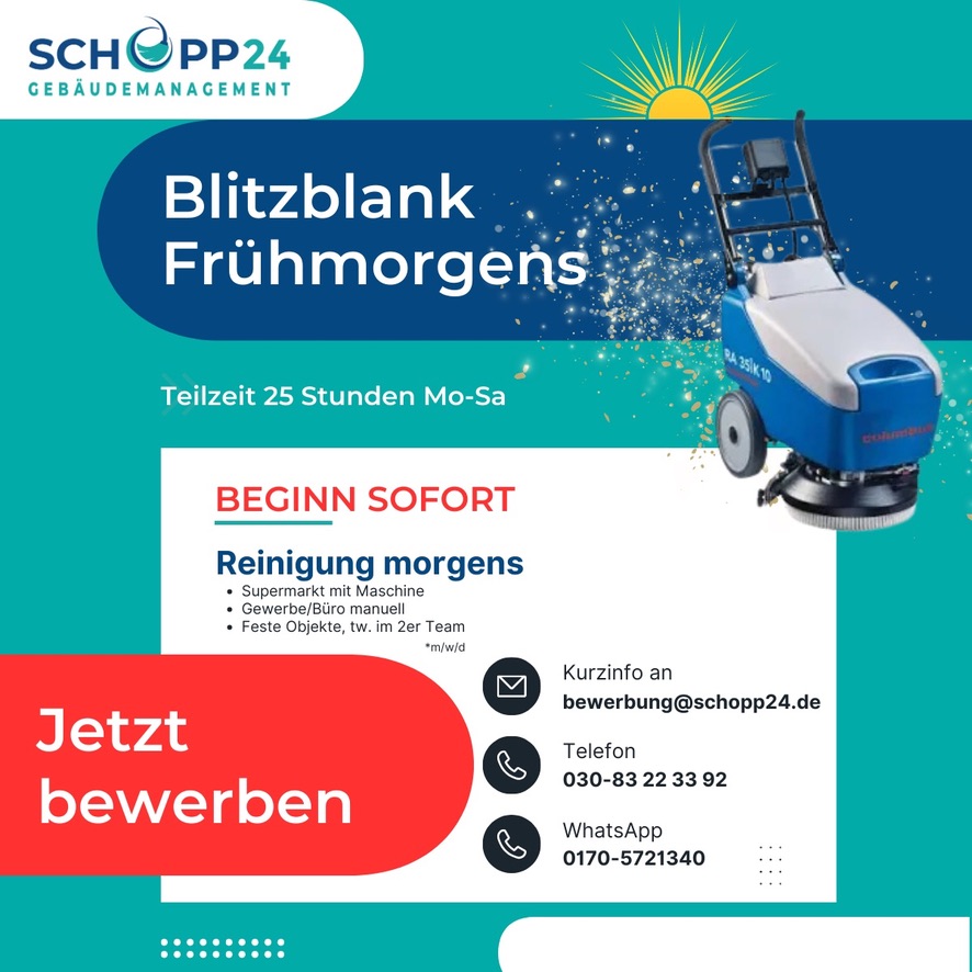 Flyer der Schopp Gebäudereinigungs GmbH