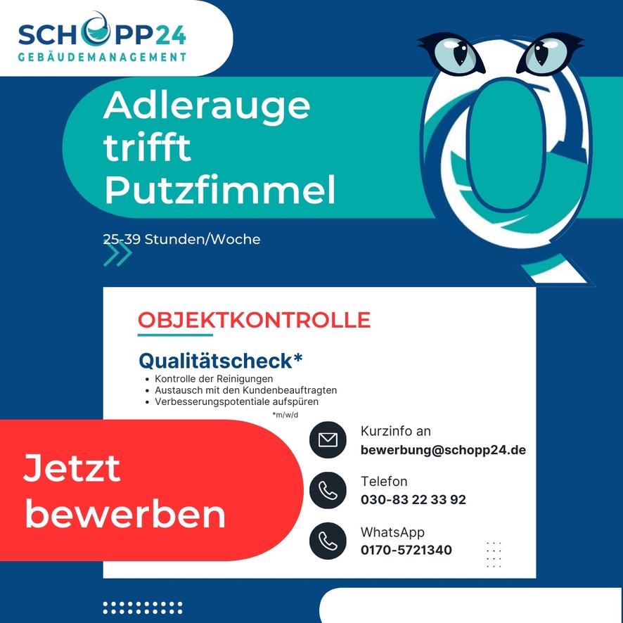 Flyer der Schopp Gebäudereinigungs GmbH